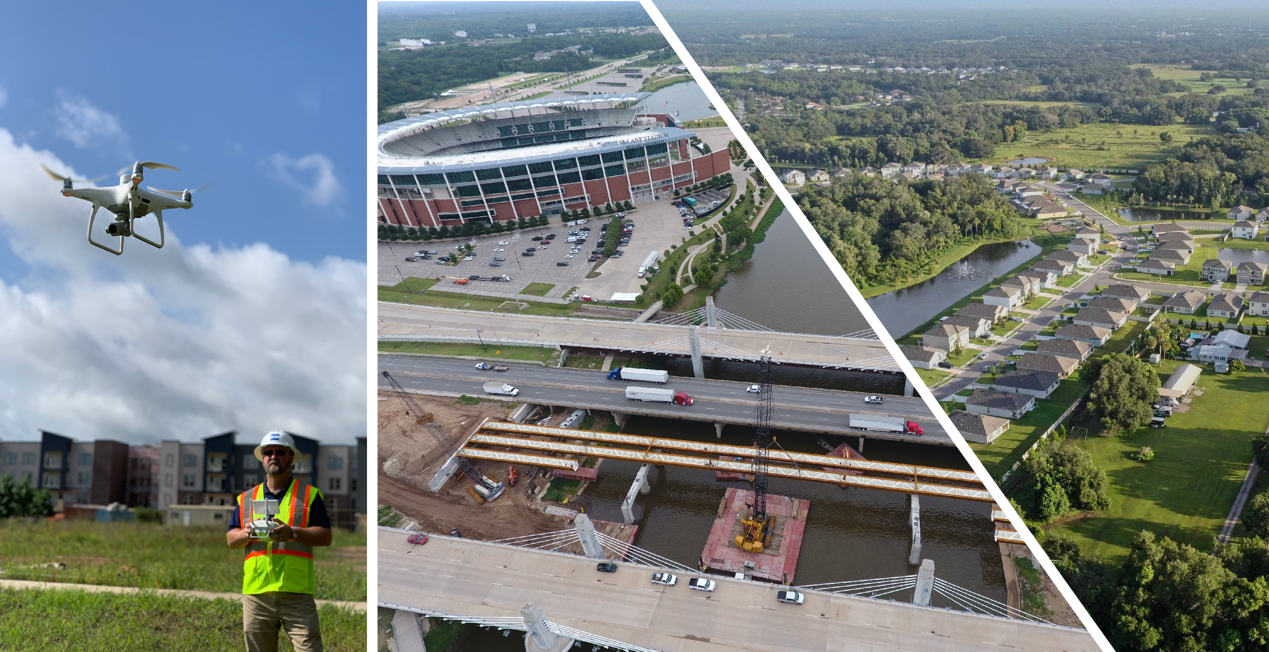 Now, we use drones to provide a diverse range of surveying deliverables. With just one drone, we can provide geo-referenced 2D aerial imagery, time-stamped video and 3D digital imagery that can be processed into very dense topographic, survey-grade deliverables. The benefits have been amazing.
