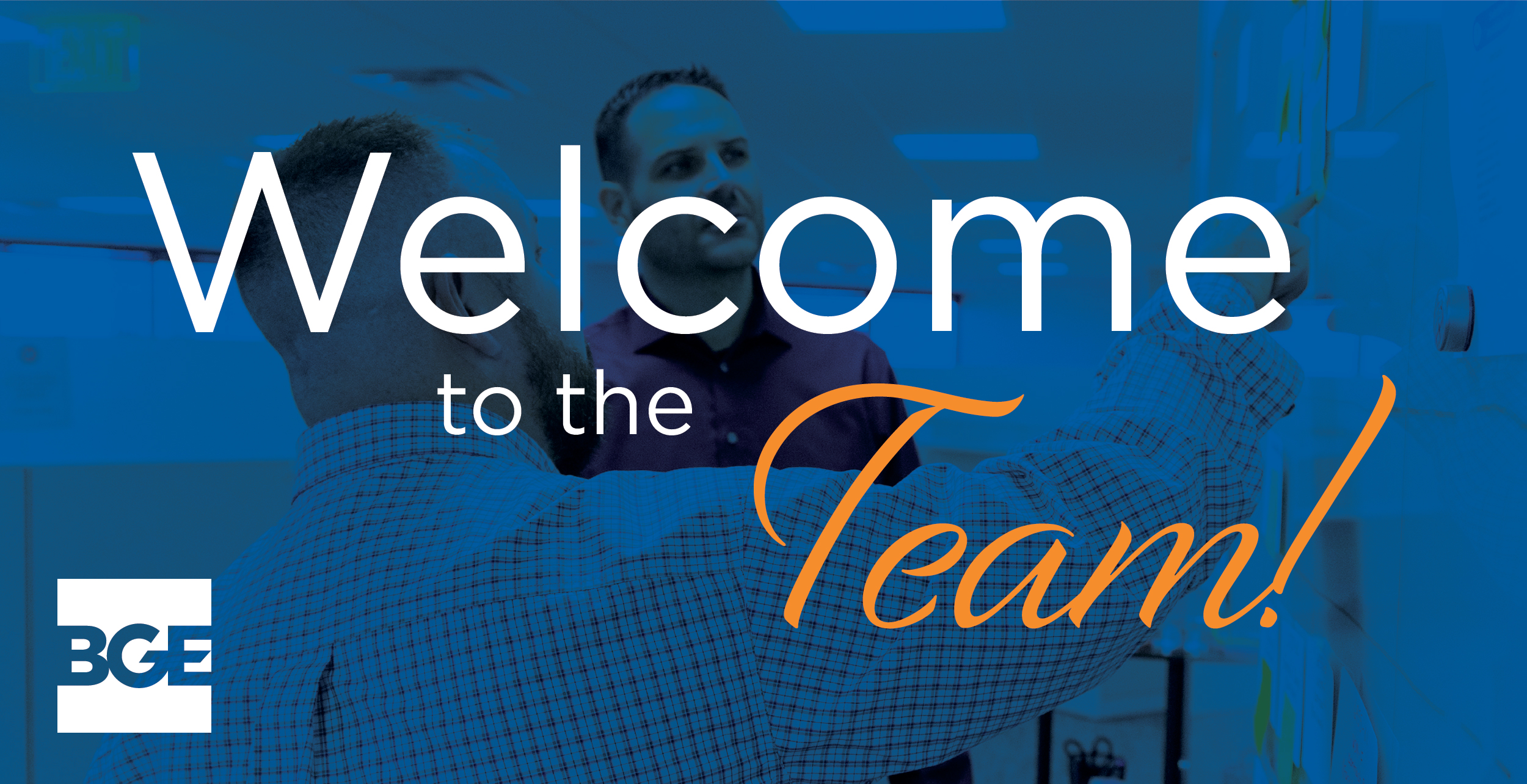 Welcome graphic for BGE new hires in June 2023