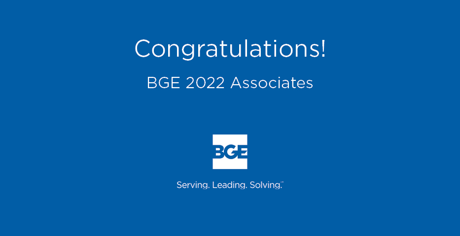 Announcement graphic for BGE 2022 Associates