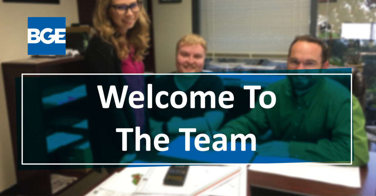 Welcome graphic for new employees who joined BGE, Inc. in October 2021.